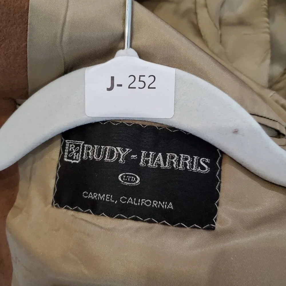 Rudy Harris Men Blazer Jacket Medium Brown Camel Hair‎ Button Up Pockets Collar